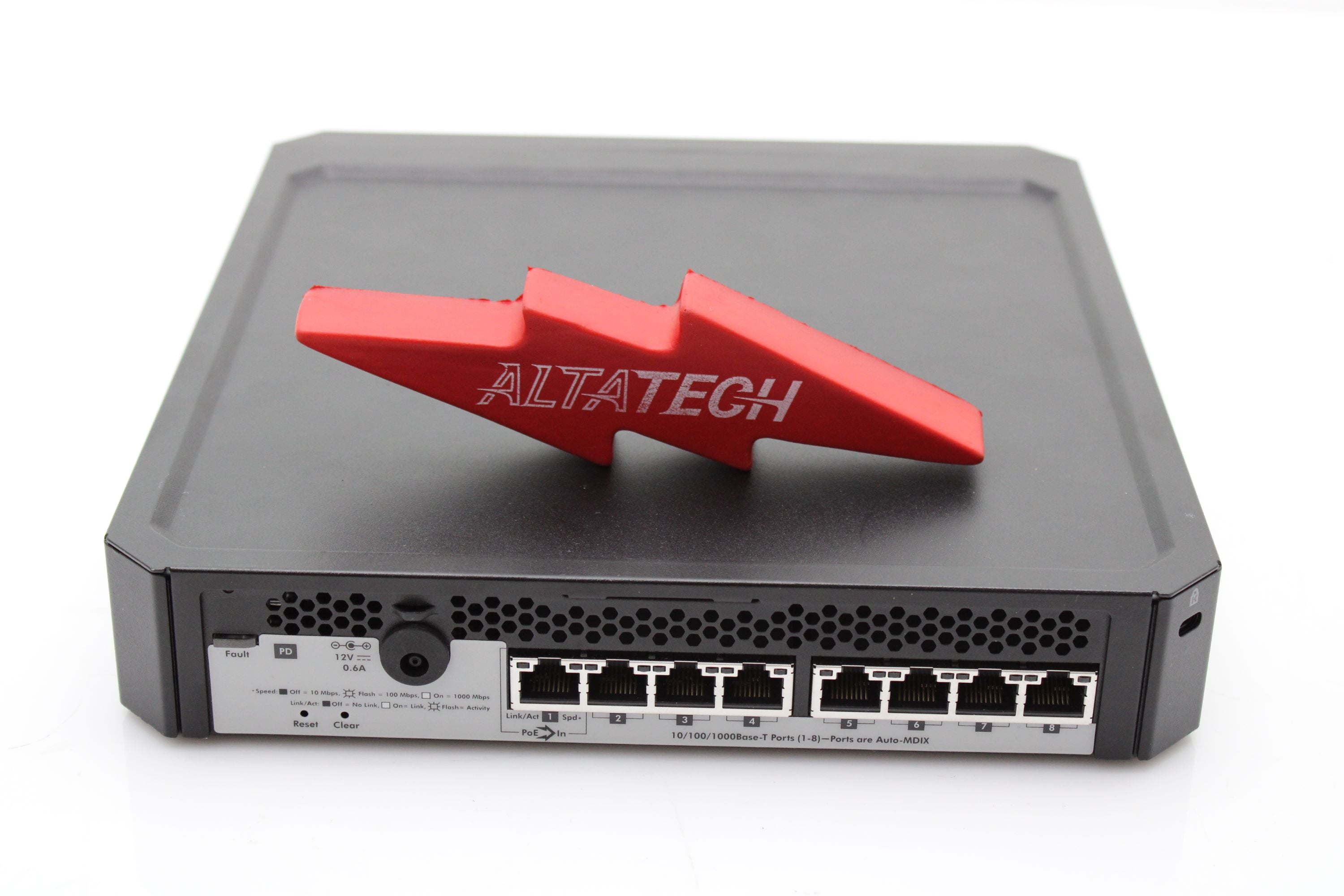 HPE PS1810-8G 8-Port Gigabit RJ-45 1U POE Switch J9833A, No