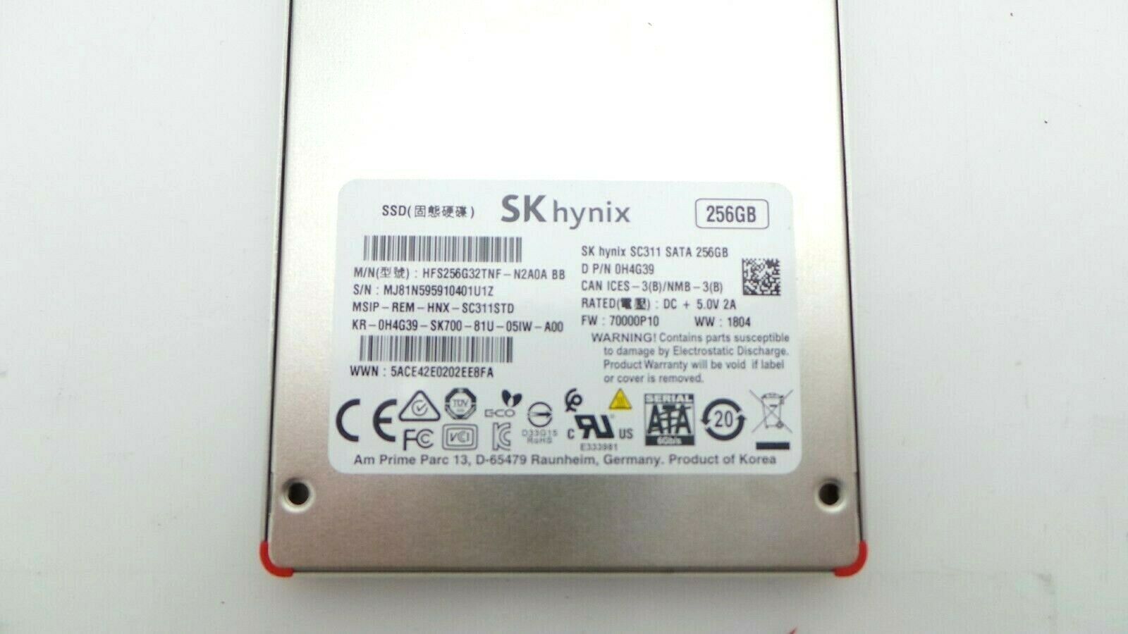 Hynix HFS256G32TNF-N2A0ABB 256GB SSD SATA 2.5" 6G, Used