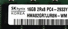 Hynix HMA82GR7JJR8N-WM 16GB PC4-23400Y DDR4-2933 2RX8 ECC, Used