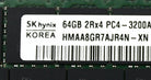 Hynix HMAA8GR7AJR4N-XN_NEW 64GB PC4-25600R DDR4-3200AA 2RX4 ECC, New No Box