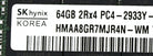Hynix HMAA8GR7MJR4N-WM 64GB PC4-23400YR DDR4-2933 2RX4 ECC, Used