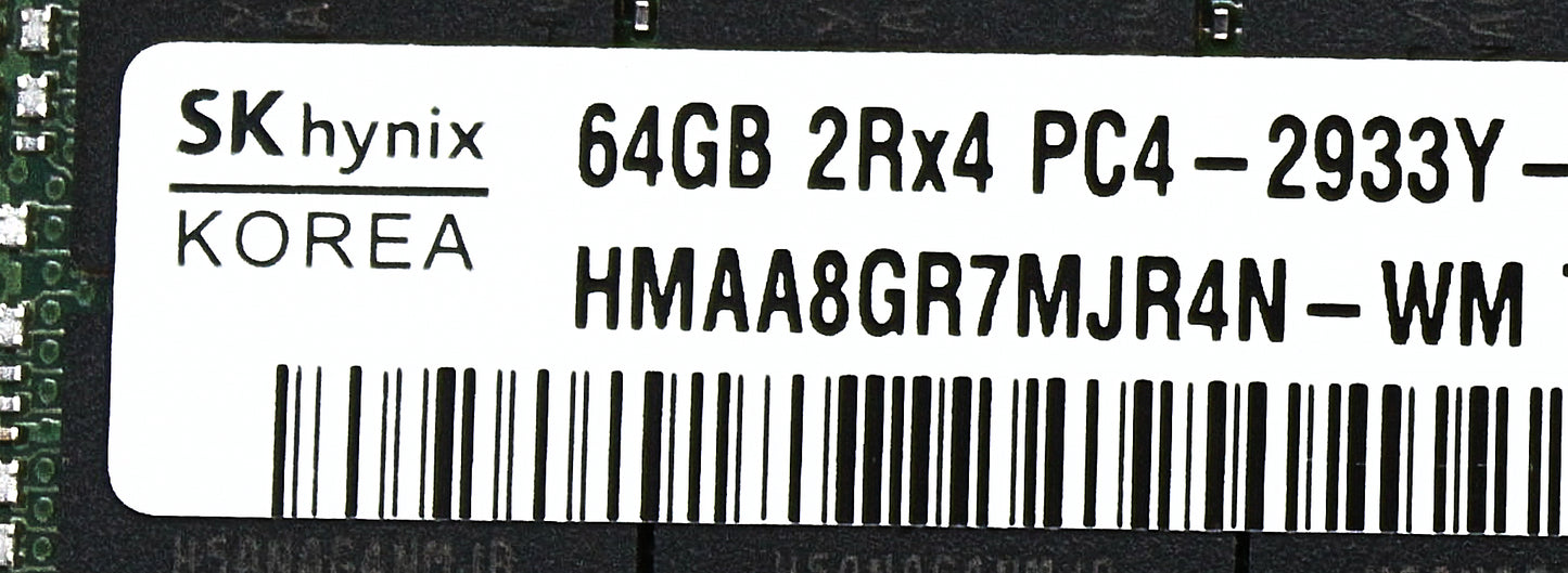 Hynix HMAA8GR7MJR4N-WM 64GB PC4-23400YR DDR4-2933 2RX4 ECC, Used