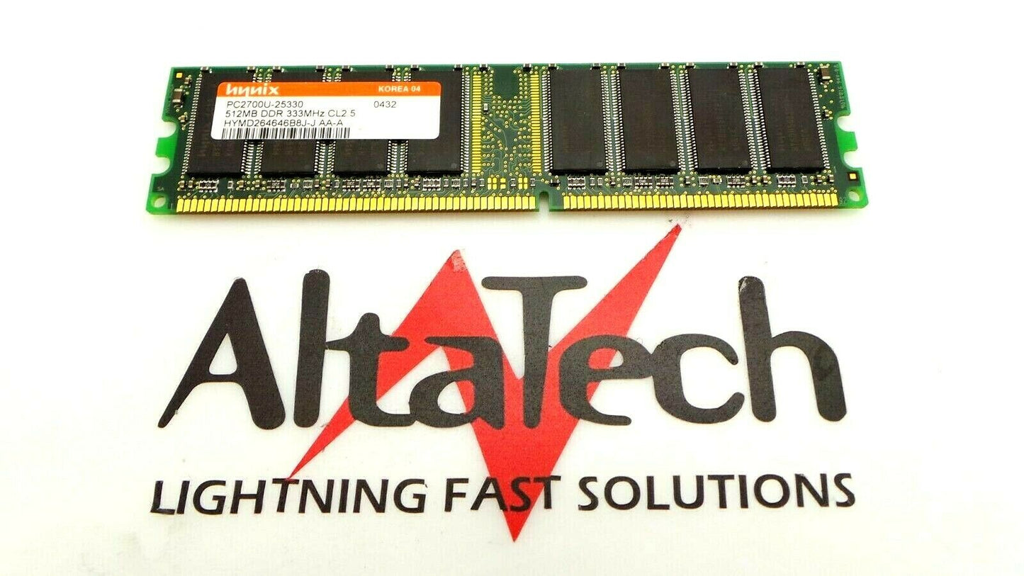 Hynix HYMD264646B8J-J 512MB PC-2700U DDR-333 2Rx8 N-ECC Memory, Used