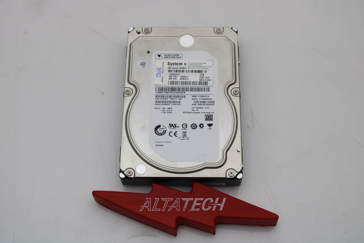 IBM 00AD011 1TB 7.2K 2.5" NLSAS HDD, Used