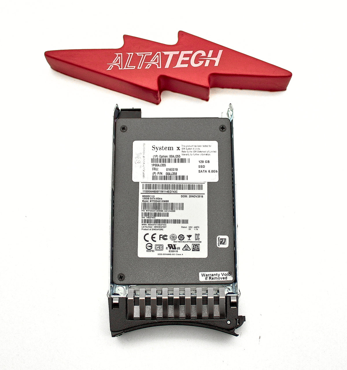 IBM 00AJ355 120GB MLC 2.5" SATA SSD, Used