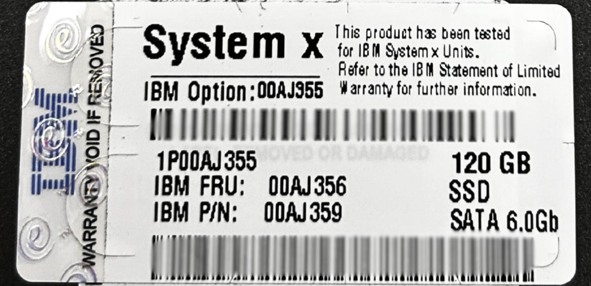 IBM 00AJ356 120GB MLC 2.5" SATA SSD, Used