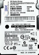 IBM 00AR324 300GB 15K 12GBPS 2.5 INCH SAS, Used
