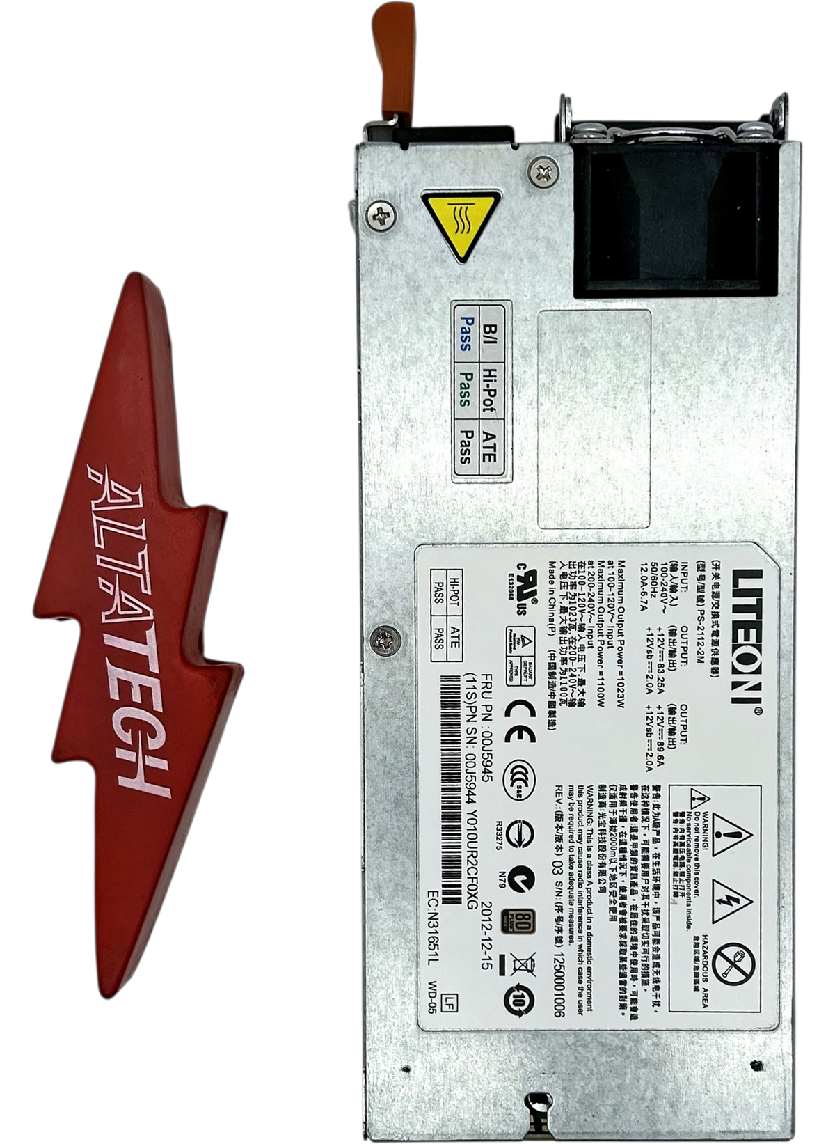 IBM 00J5945 1100W POWER SUPPLY FOR X3755 M3, Used