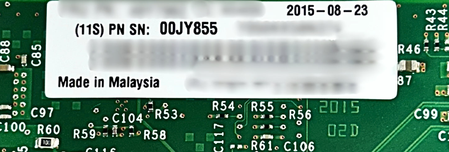 IBM 00JY855 X520-DA2 DUAL PORT 10GBE SFP+, Used