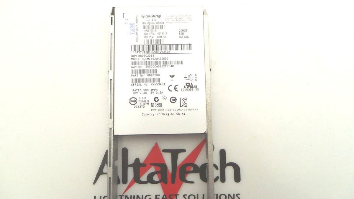 IBM 00Y2413 ACMA 200GB SAS 2.5" V3700 Solid State Drive, Used