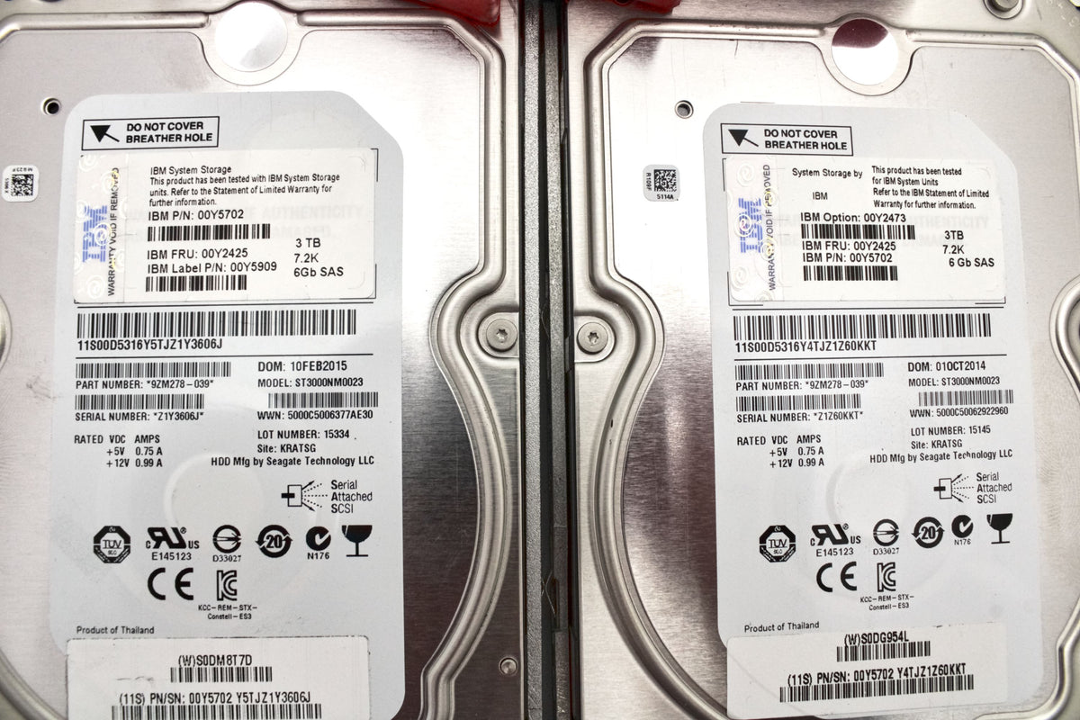 IBM 00Y2425_x4 3TB 7.2K SAS 3.5" Hard Drive, Used