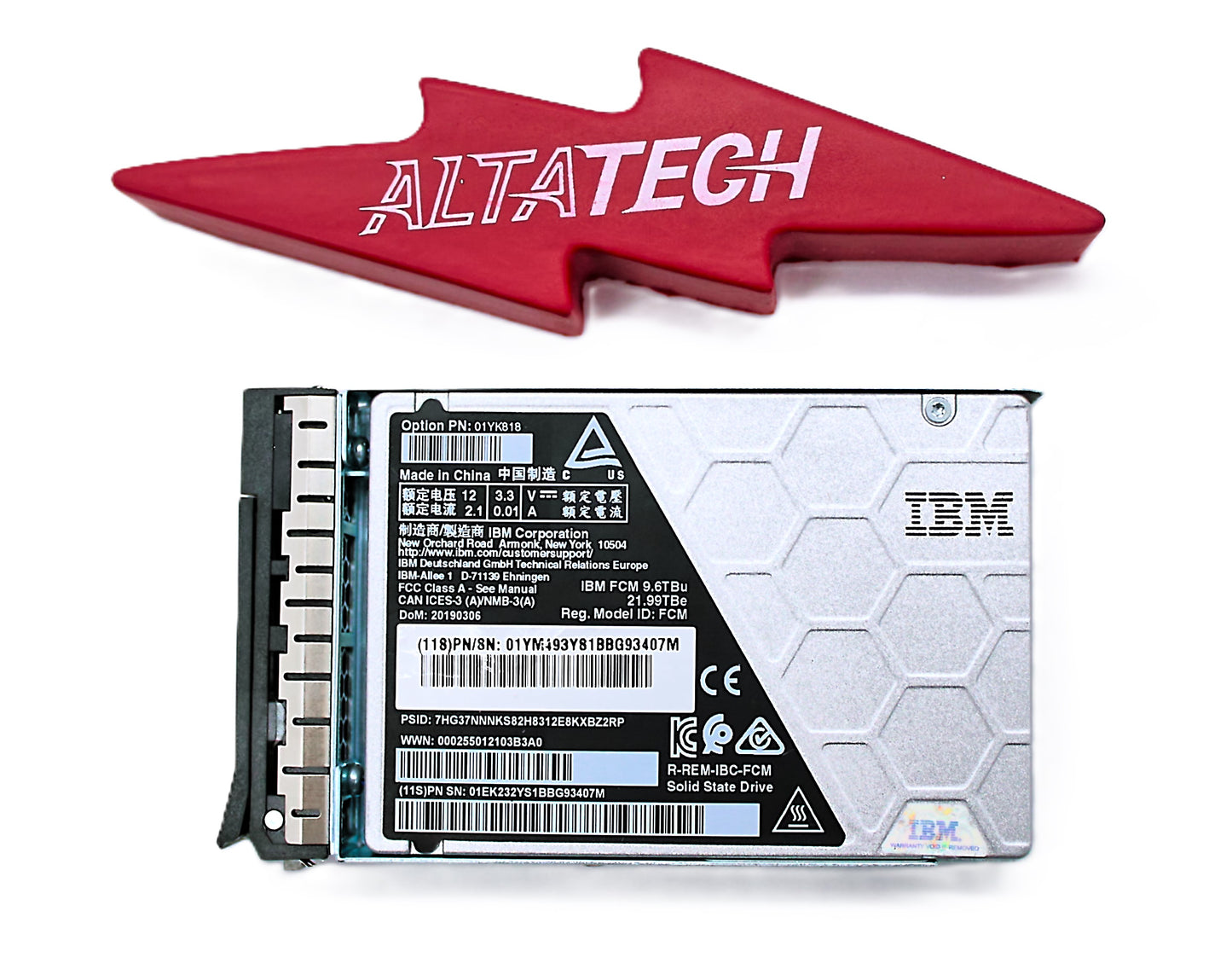 IBM 01YM493 9.6TB 2.5" NVMe FLASH CORE MODULE, Used