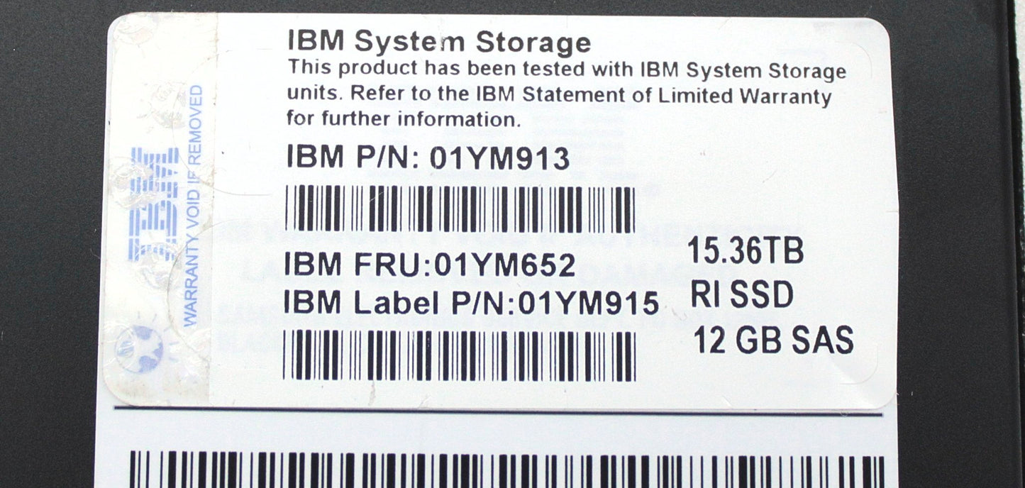 IBM 01YM652 15.36 TB 2.5" RI Flash drive 9848-AFF, Used