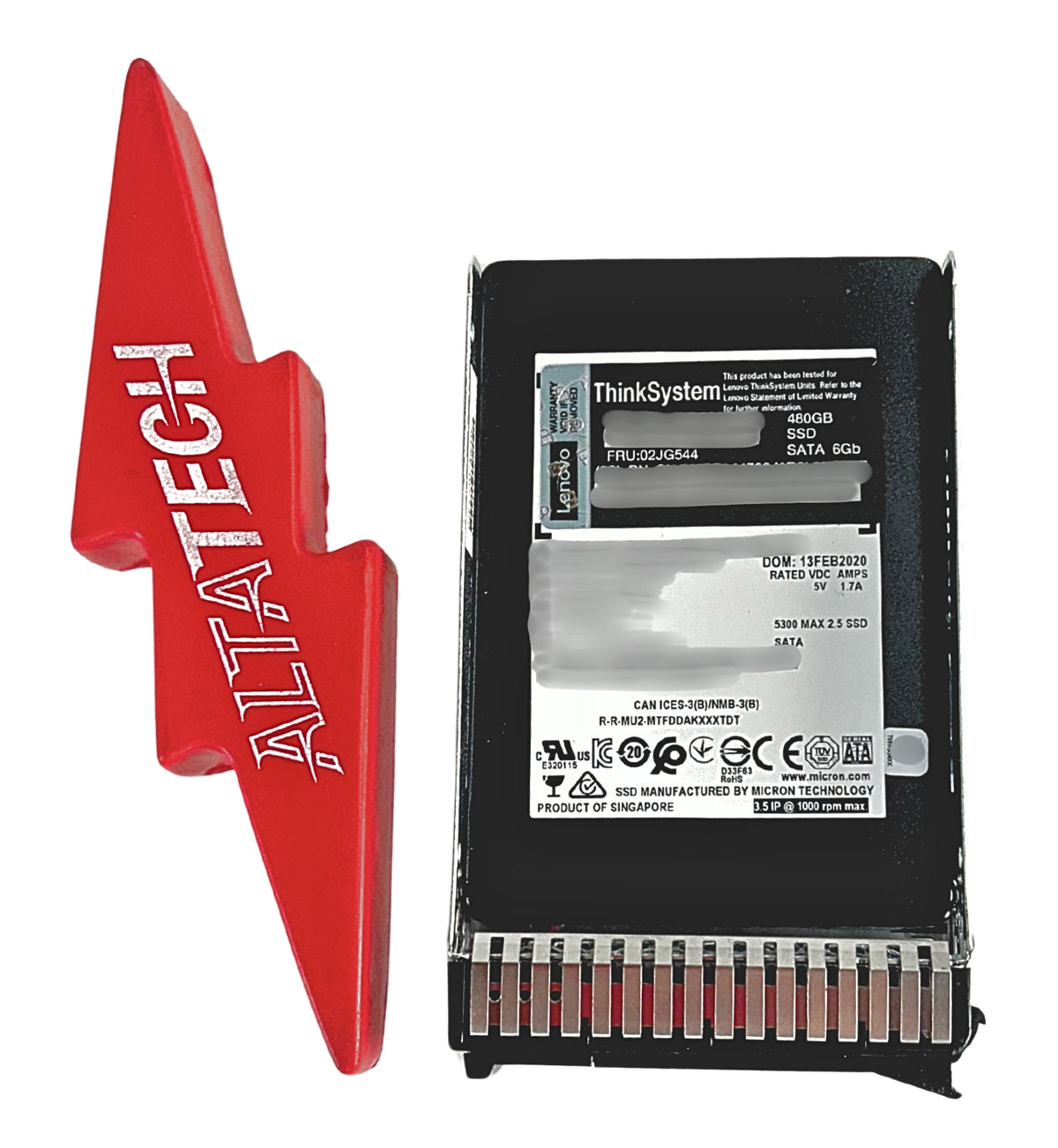 IBM 02JG544 2.5 inch 5300 480GB Mainstream SATA 6Gb Hot Swap SSD, Used