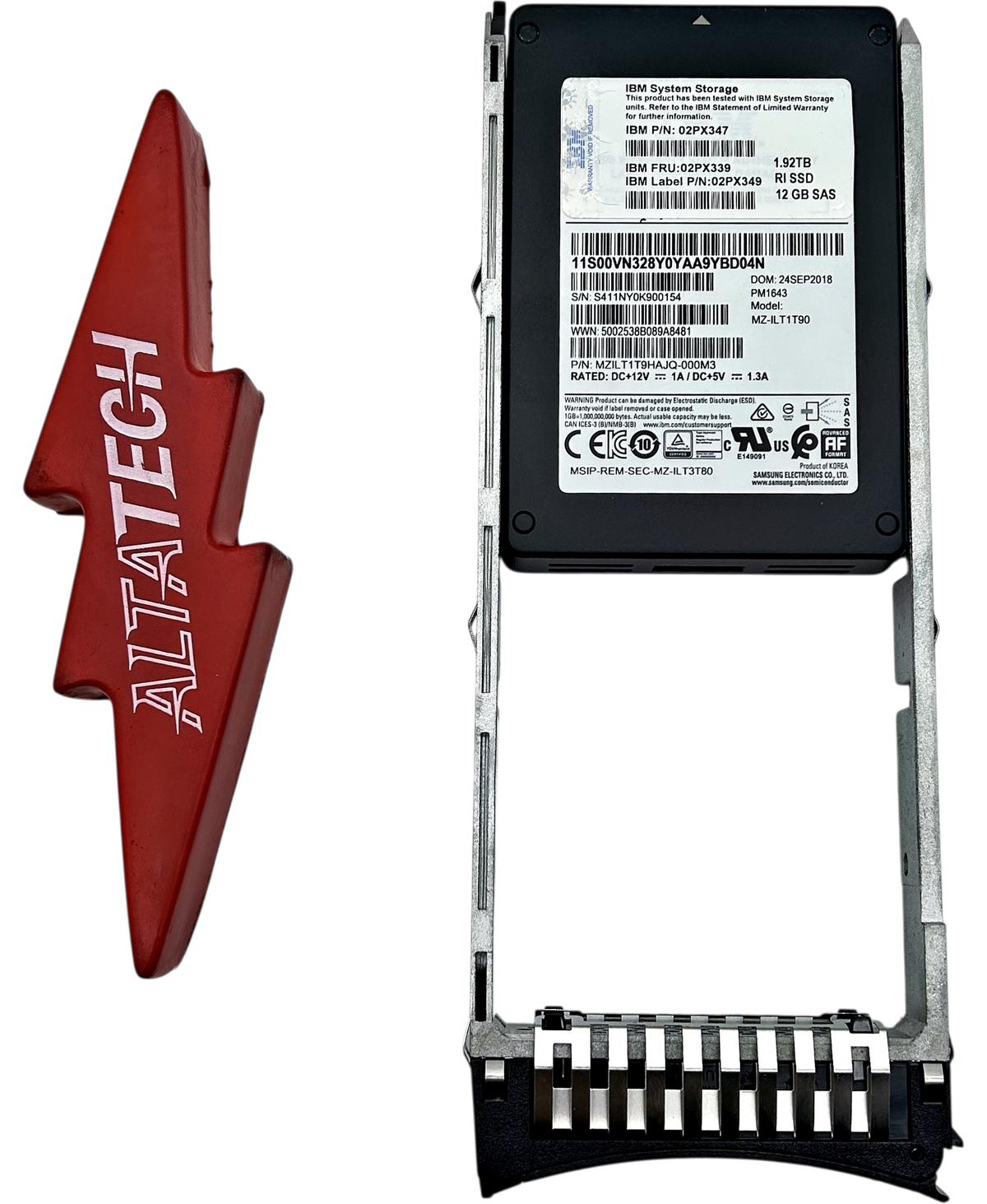 IBM 02PX339 1.92TB SAS 12G 2.5 SSD V7000, Used