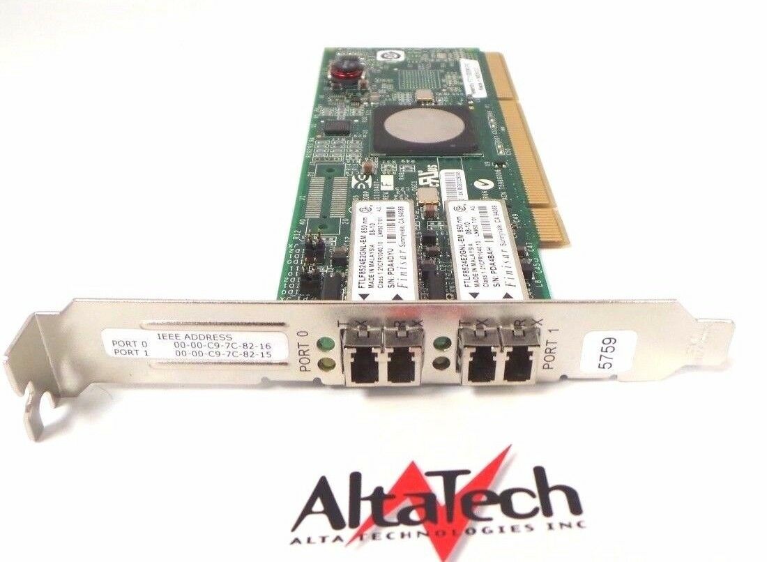 IBM 10N8620 Dual Port 4Gbps PCIx Fibre Channel Adapter, Used