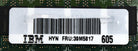 IBM 39M5817 512MB PC2 3200 ECC DDR2, Used