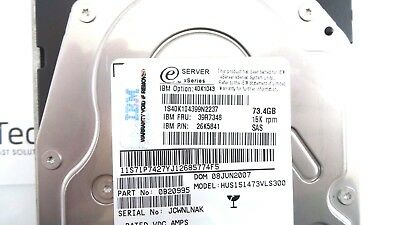 IBM 39R7348 xSeries 73.4GB 15K SAS 3.5" HDD Hard Drive, Used