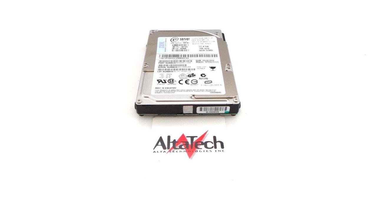 IBM 40K1037 36GB 10K U320 2.5" Hard Drive, Used