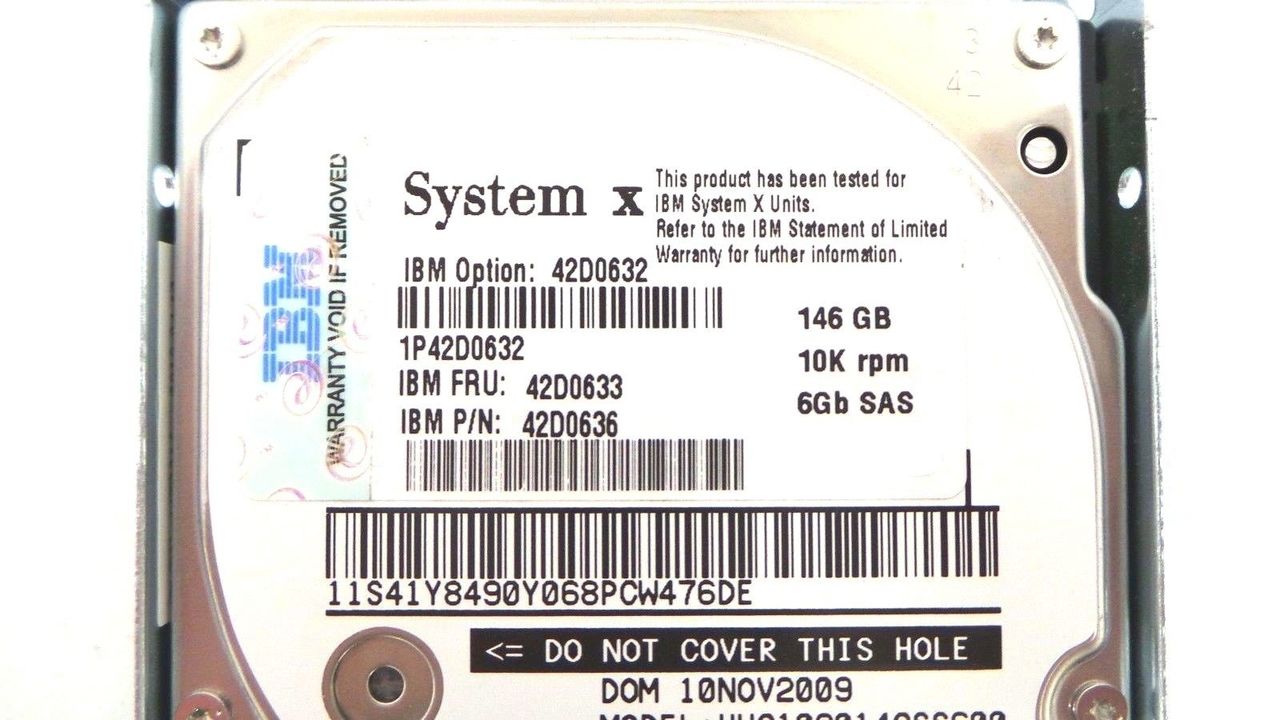 IBM 42D0632 System X 146GB 10K SAS 2.5" Hard Drive, Used