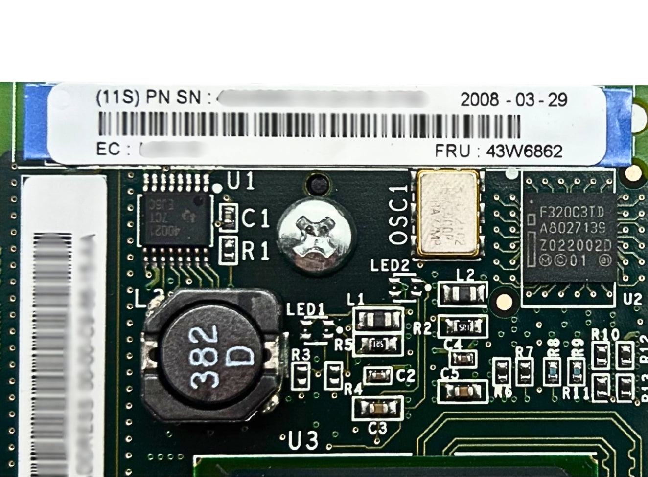 IBM 43W6862 EMULEX 4 GB FC CFFV EXPANSION CARD, Used