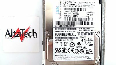 IBM 43X0824 IBM 146GB HDD Hard Drive 10K RPM SAS 2.5" 43X0825, Used