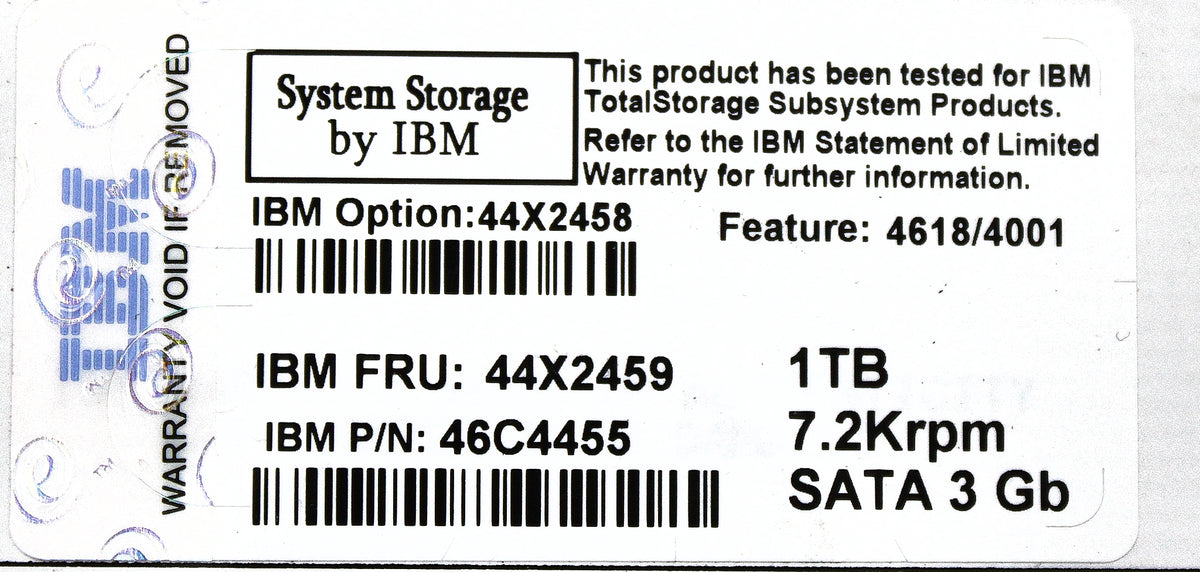 IBM 44X2459 1TB/ 7.2K SATA DDM, Used