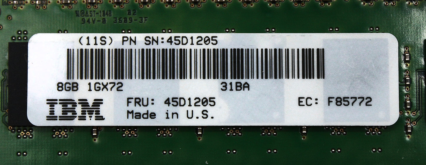 IBM 45D1205 8GB DDR2 DIMM LC (5696) 31BA, Used