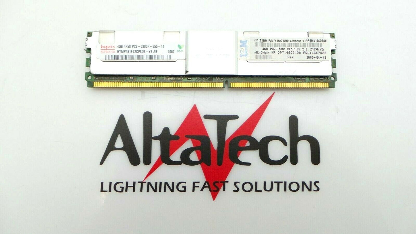 IBM 46C7423 IBM 46C7423 System X Hynix 4GB pc2-5300 DDR2-667 2RX4 ecc Memory, Used