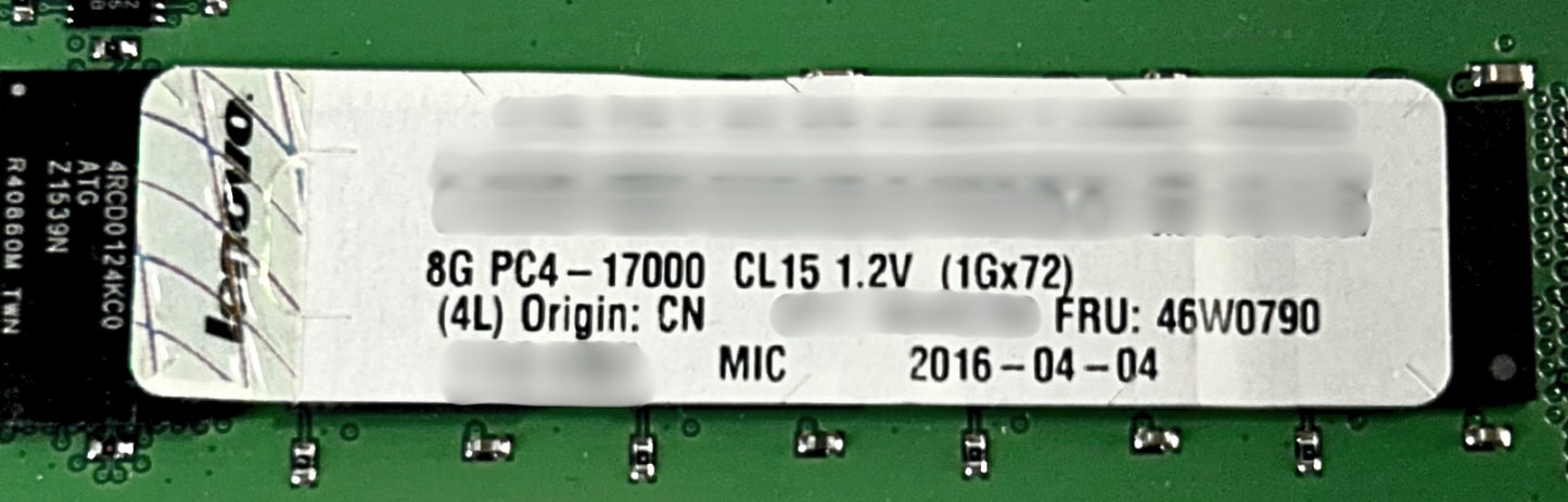 IBM 46W0790 8GB PC4-17000P 1RX4 ECC, Used