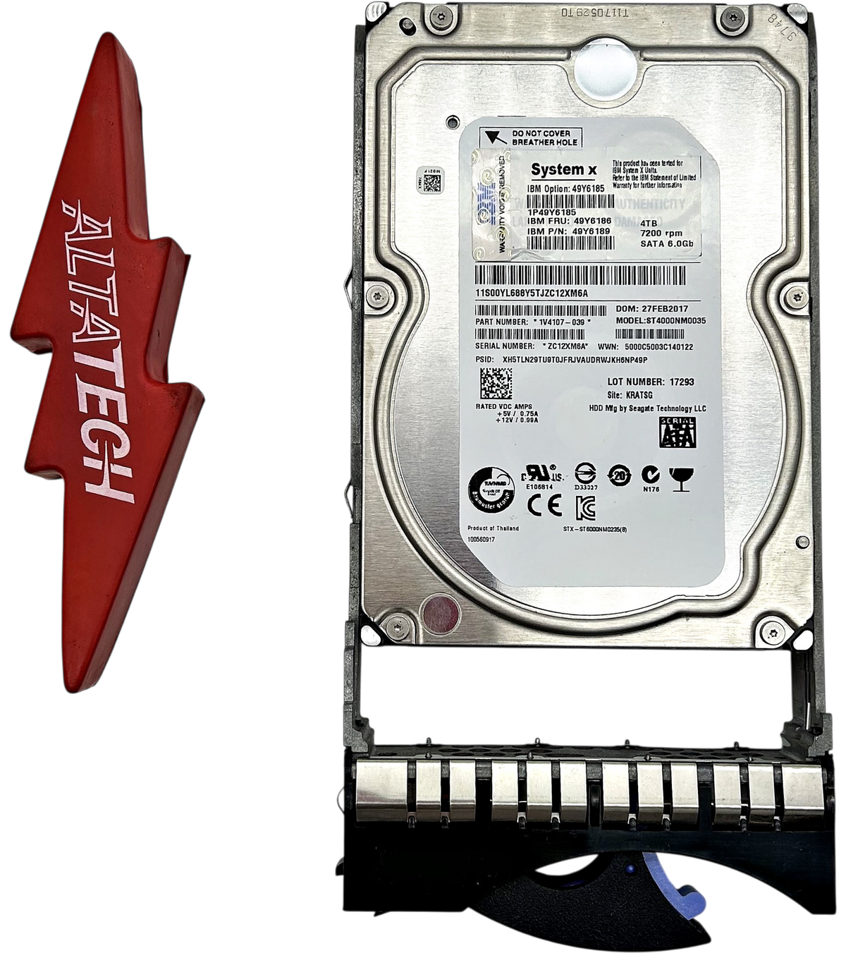 IBM 49Y6186 4TB SATA 6G 7.2K 3.5'' HDD, Used