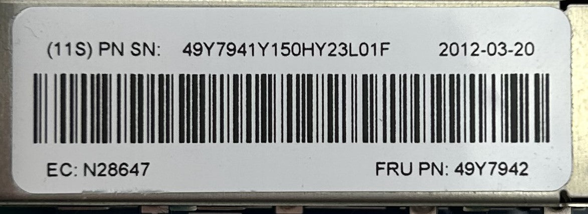 IBM 49Y7942 IBM VIRTUAL DUAL FABRIC ADAPTER CO, Used