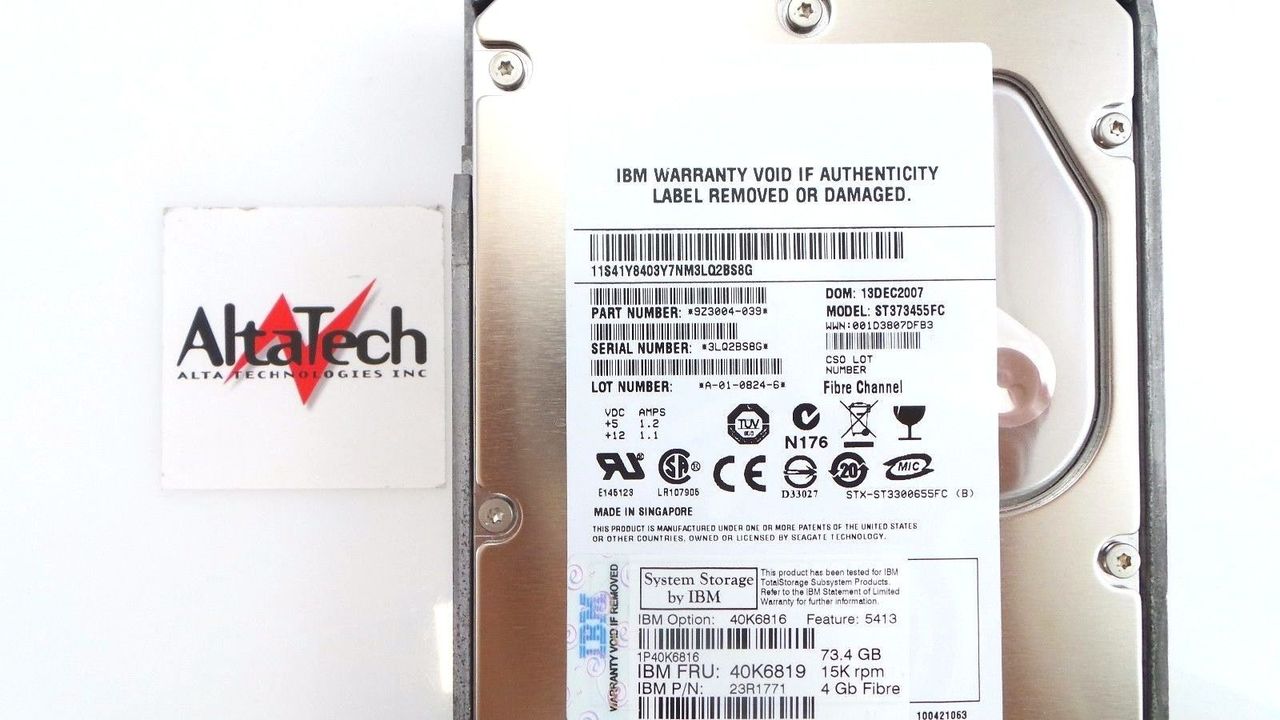 IBM 5413-1812 73GB 15K SAS 3.5" Hard Drive, Used