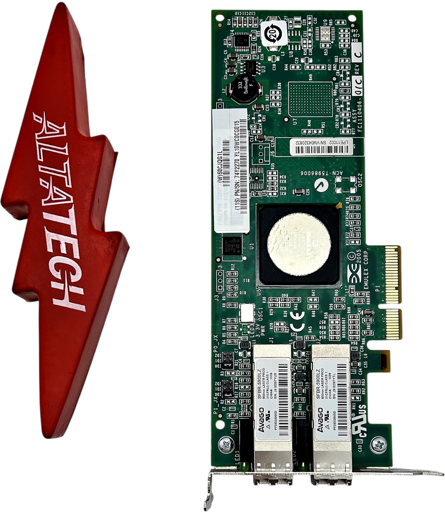 IBM 74Y2270 PCIE LP 4GB 2-PORT FC ADAPTER, Used