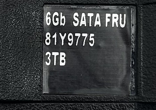 IBM 81Y9775 3TB 7.2K SATA 3.5" HDD, Used