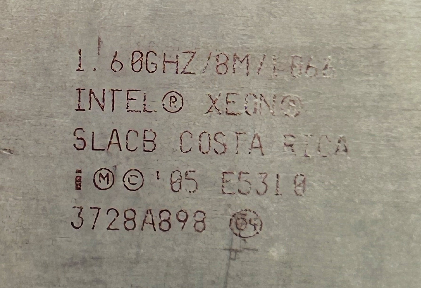 IBM SLACB XEON QC 1.6GHZ 8MB L2 1066MHZ 80W, Used