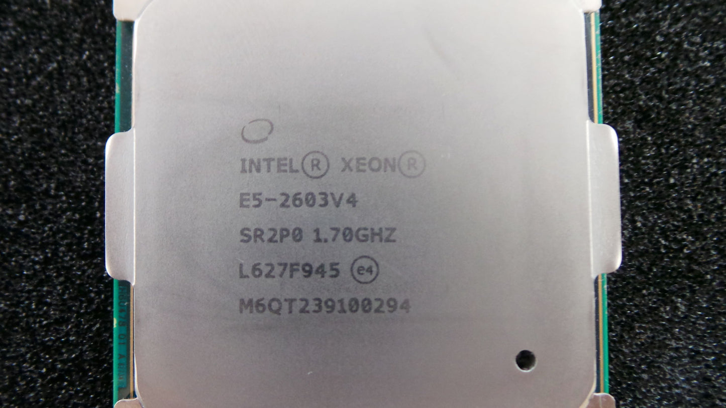 Intel E5-2603V4 Intel Xeon E5-2603v4 6-Core 1.7GHz 15MB 85W 6C Processor SR2P0 w/ Thermal Grease, Used