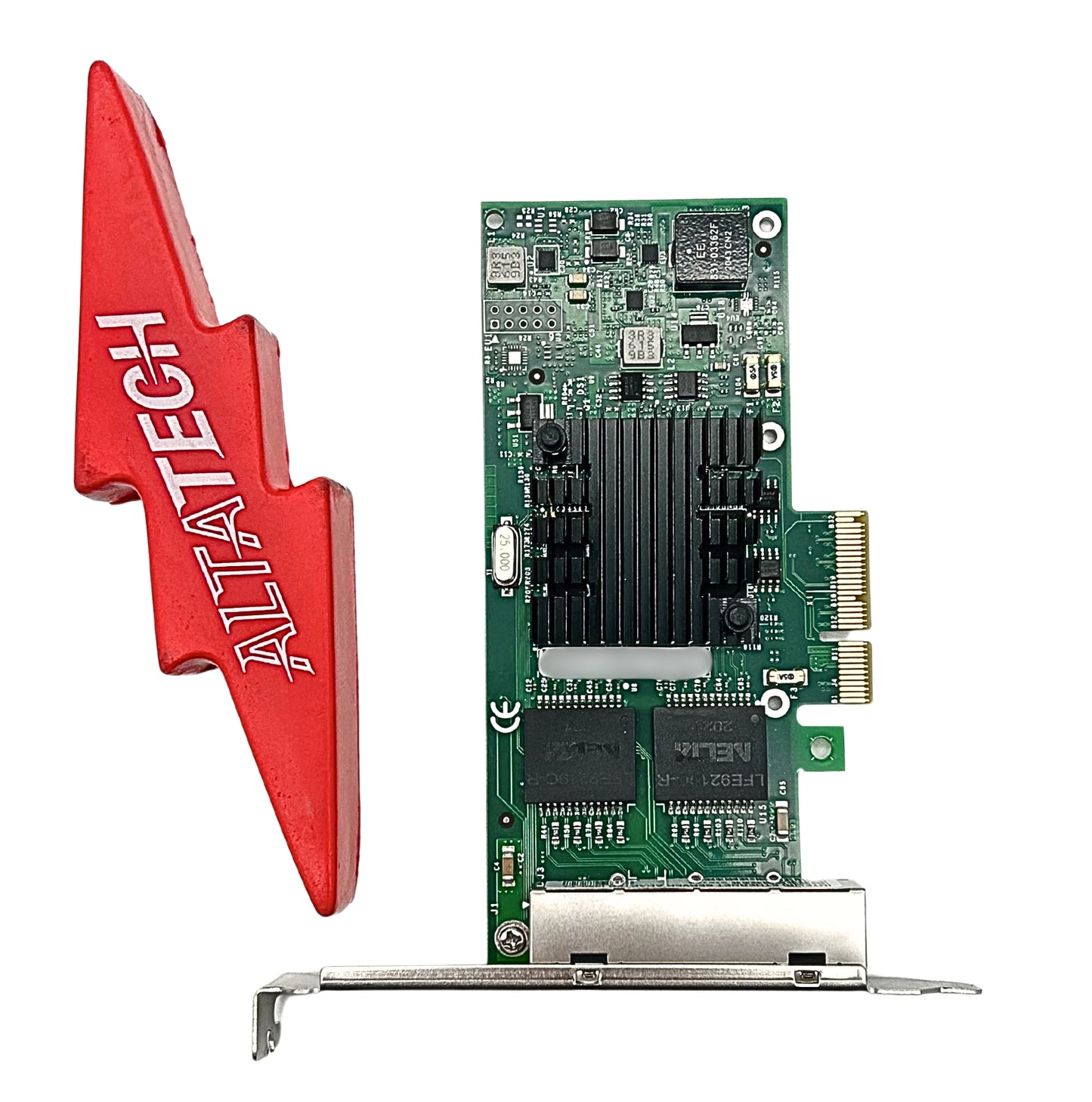 Intel I350T4V2BLK 4-port Gigabit PCIe Network Adapter, Used