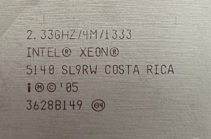 Intel SL9RW XEON DC 2.33GH/1333MH/4MB, Used