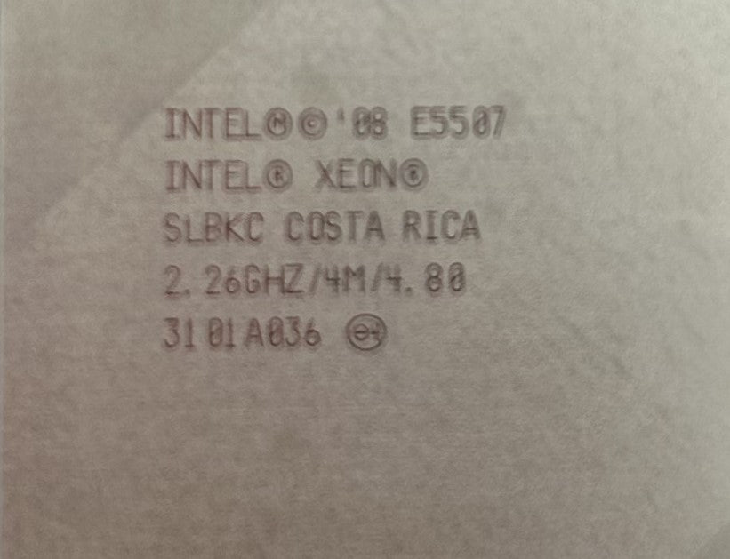 Intel SLBKC XEON QC 2.26GHZ 4MB CACHE 800MHZ 8W, Used