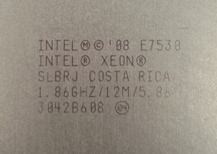 Intel SLBRJ 1.86GHZ/12MB/105W/6C, E7530, Used