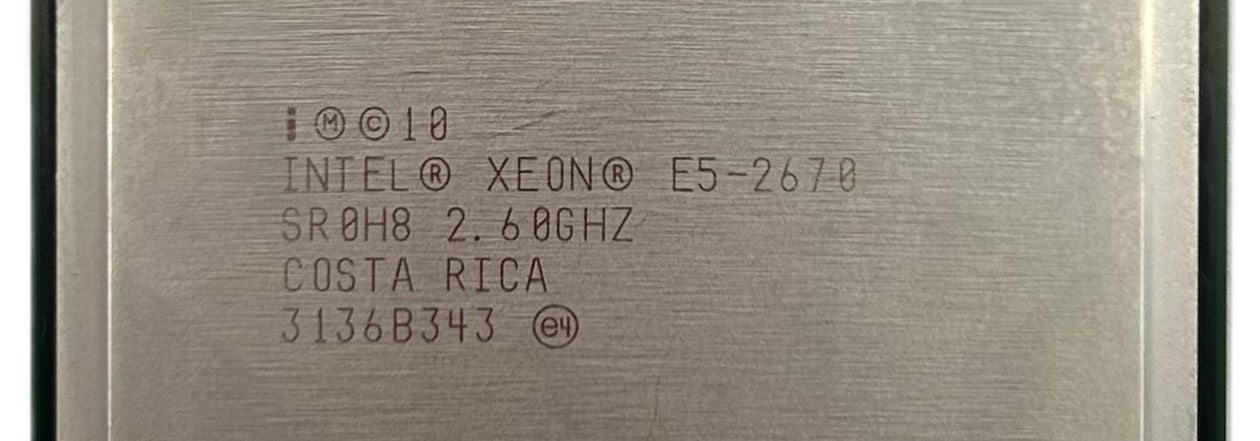 Intel SR0H8 2.6GHZ/20MB/115W/ 8C PRC, E5-2670 X, Used