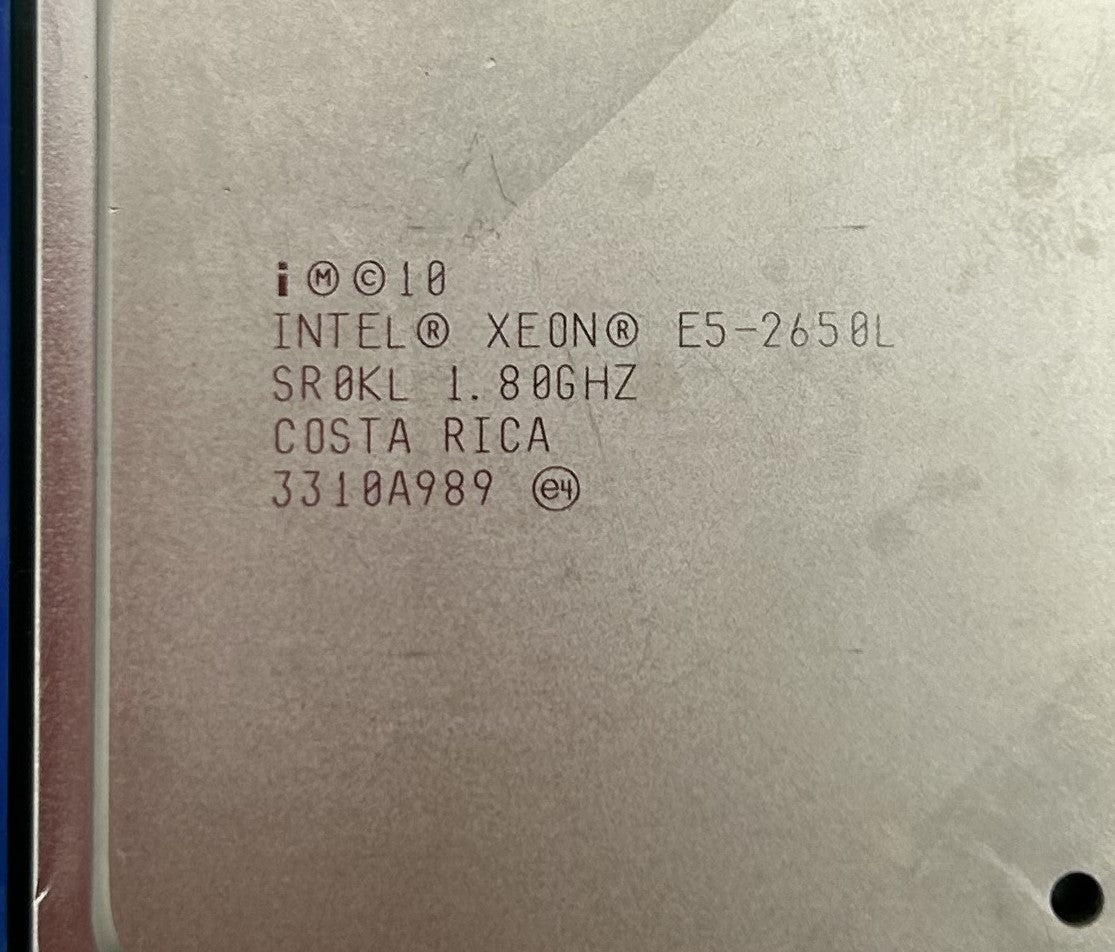 Intel SR0KL 1.8GHZ/20MB/70W/ 8C PRC, E5-2650L, Used