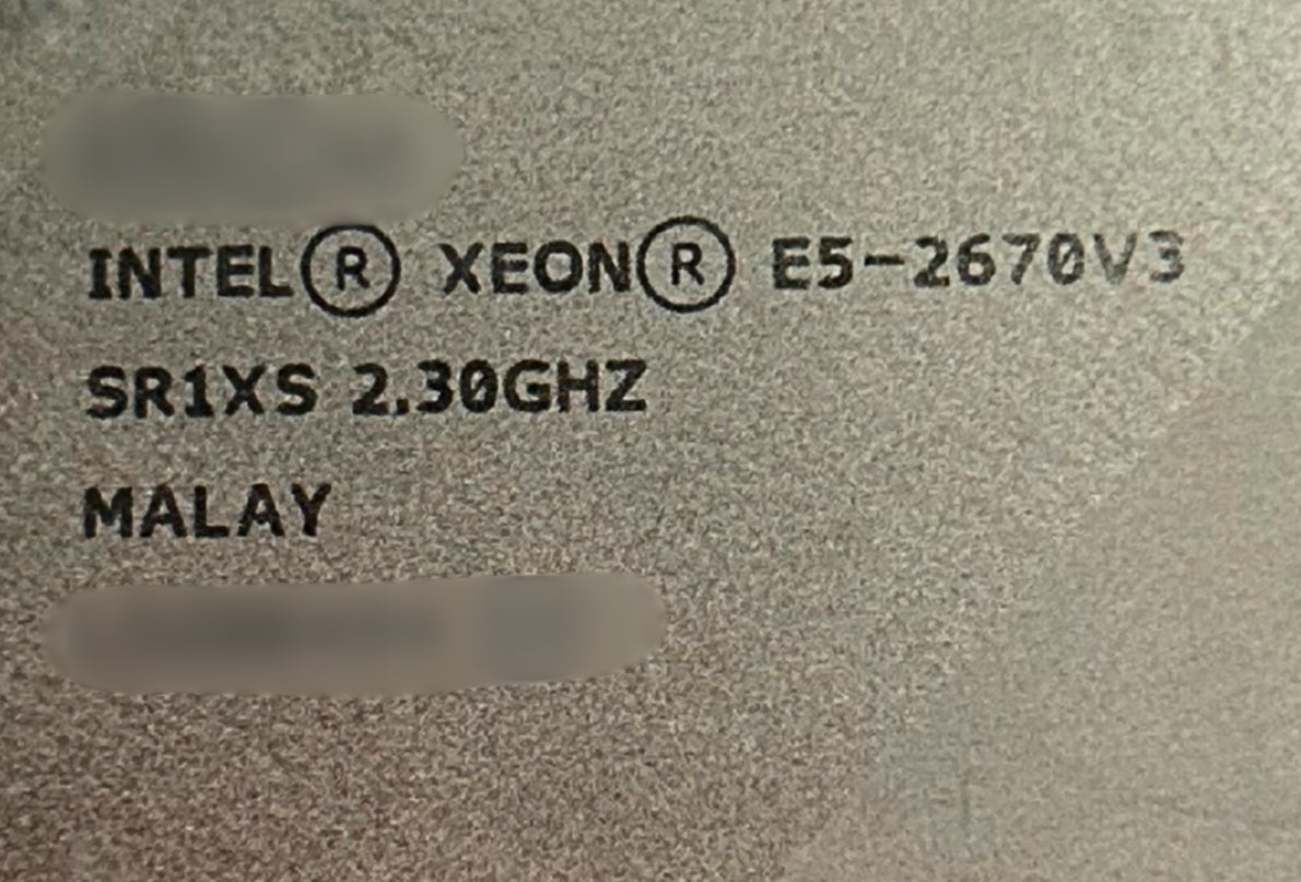 Intel SR1XS Xeon E5-2670v3 12-Core 2.3GHz Processor w/ Thermal Grease, Used