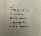 Intel SR2S3 2.0GHz/35MB/115W/14C, E7-4830V4, Used