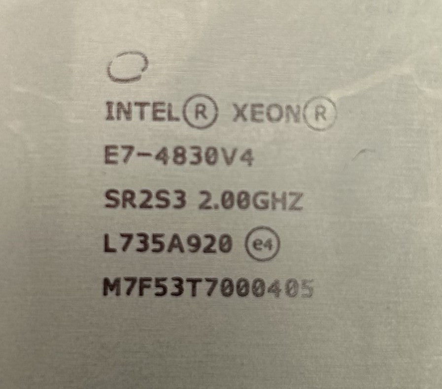 Intel SR2S3 2.0GHz/35MB/115W/14C, E7-4830V4, Used