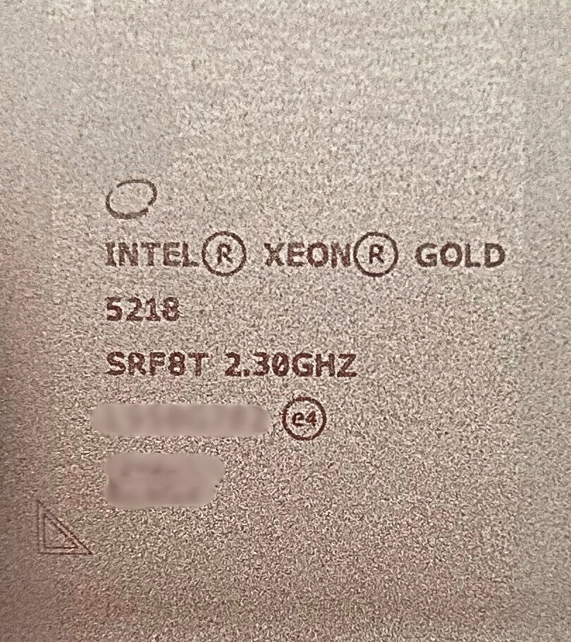 Intel SRF8T 2.3GHZ/22MB/125W/16C, AU 5218, Used