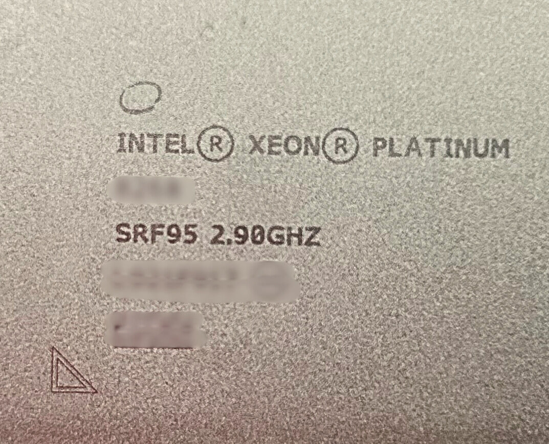 Intel SRF95 2.9GHZ/35.75MB/205W/24C, PT 8268, Used