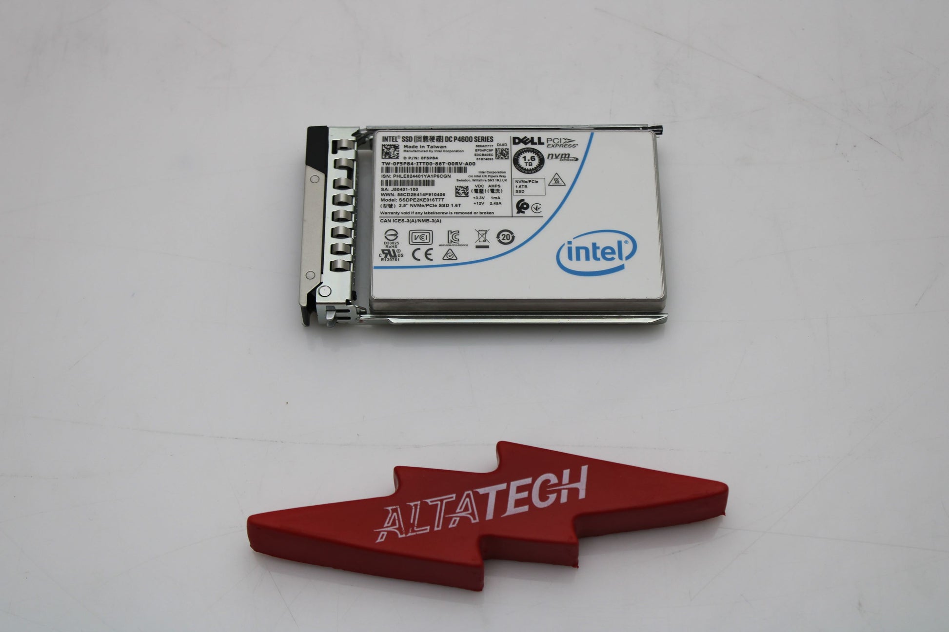 Intel SSDPE2KE016T7T INTEL DC P4600 SSDPE2KE016T7T 1.6TB SSD 2.5 NVME Dell F5P84 Solid State Drive, Used