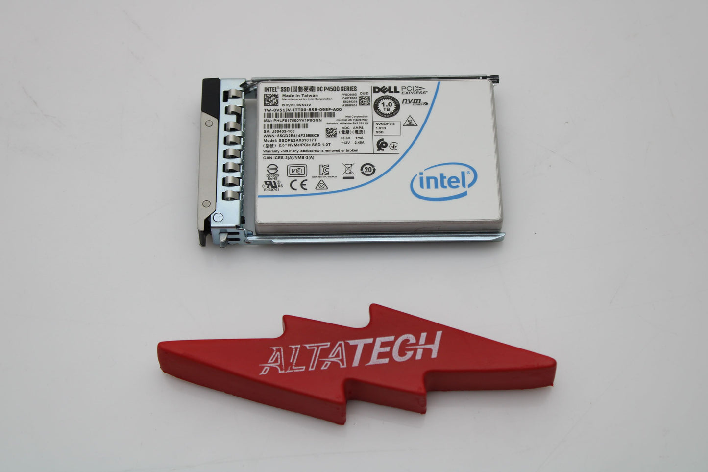Intel SSDPE2KX010T7T Intel SSDPE2KX010T7T 1TB SSD 2.5 NVME Read Intensive RI INTEL DC P4500 Dell V51JV, Used